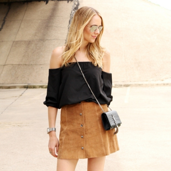 Dresses & Skirts - Faux suede skirt